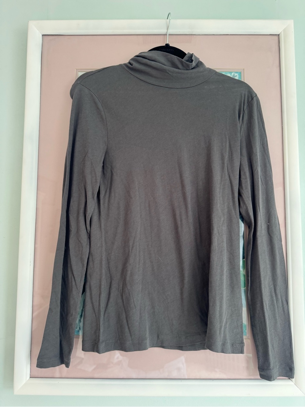 J. Crew Long-Sleeve Mock Neck Top in Gray